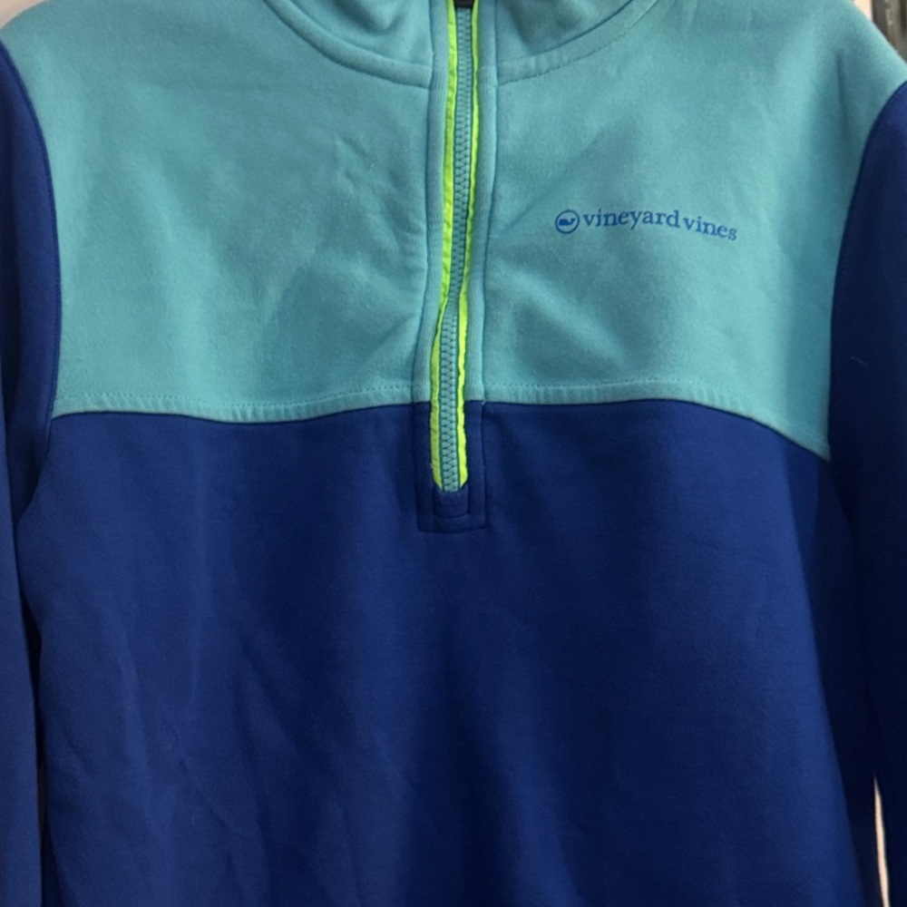Vineyard Vines Two-Tone Blue Pullover